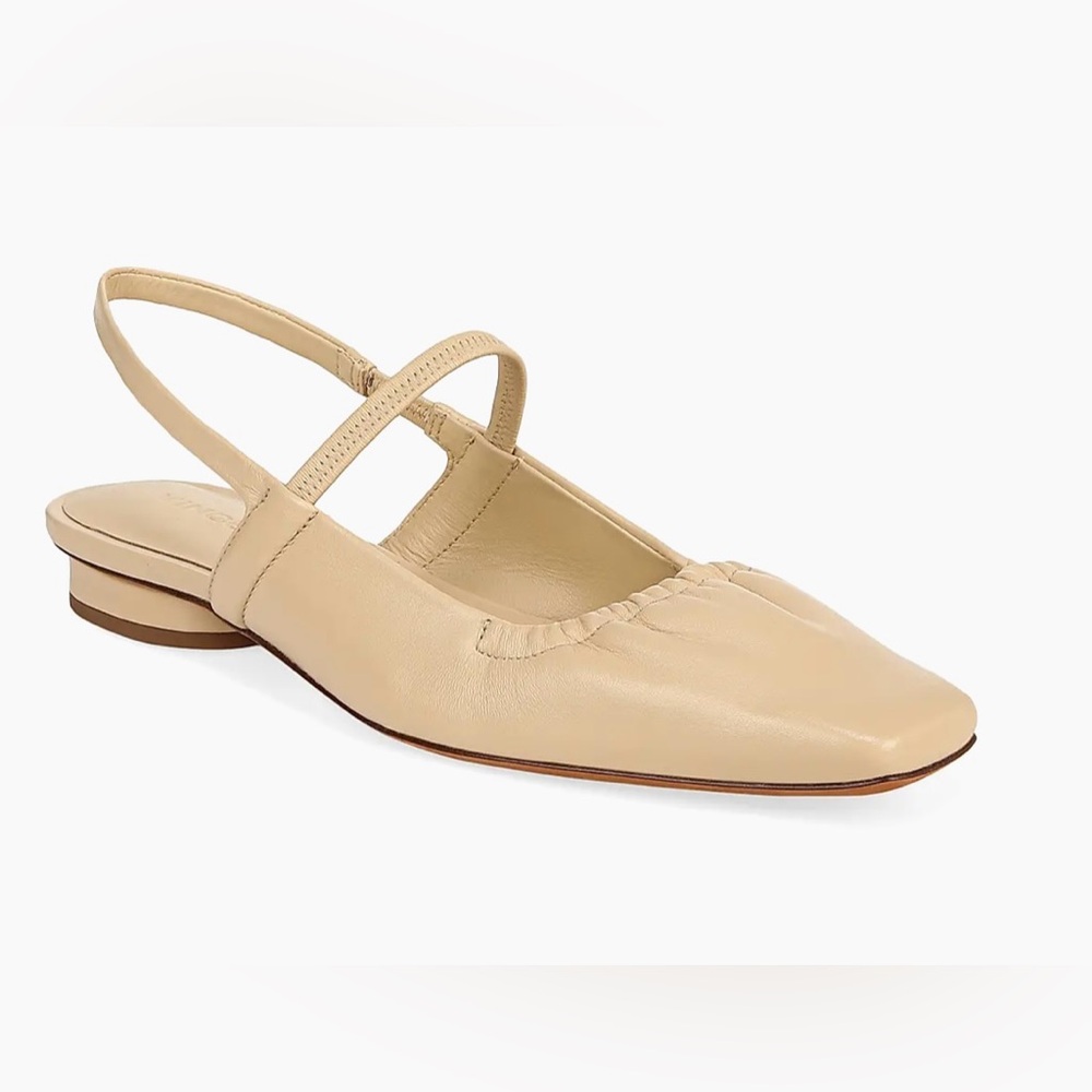 VINCE VENICE SLINGBACK Beige Flats US 9